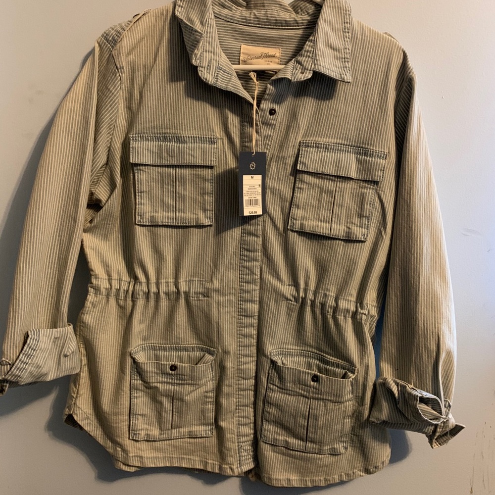 NWT Target railroad striped utility jacket